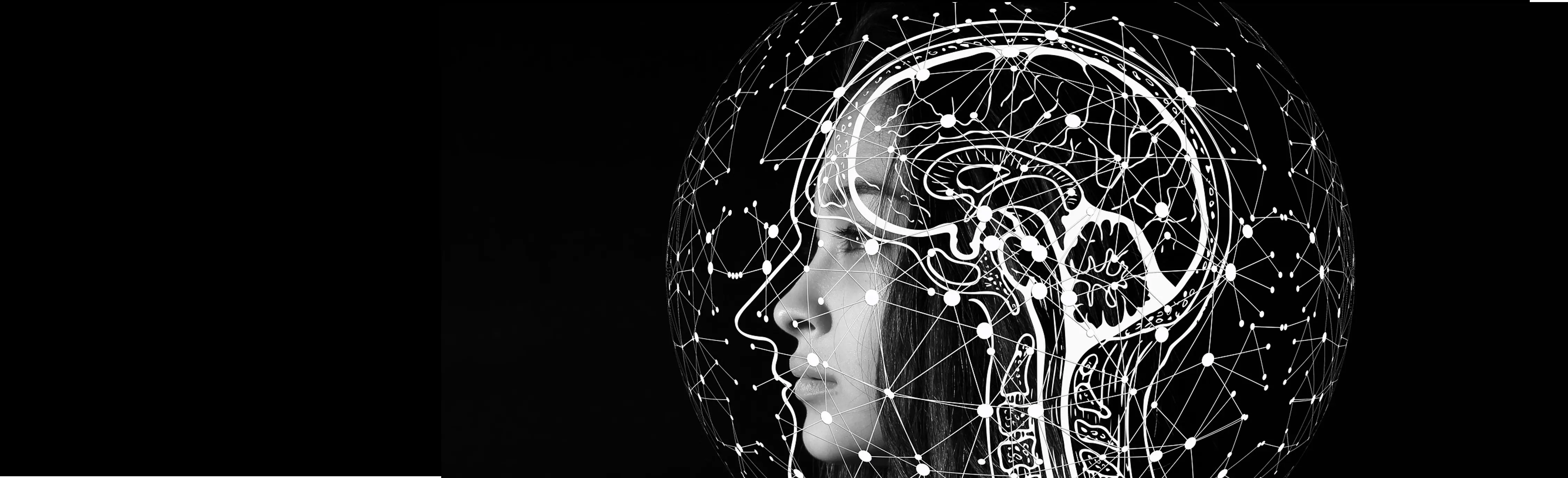 Cabeza de mujer con cibernética